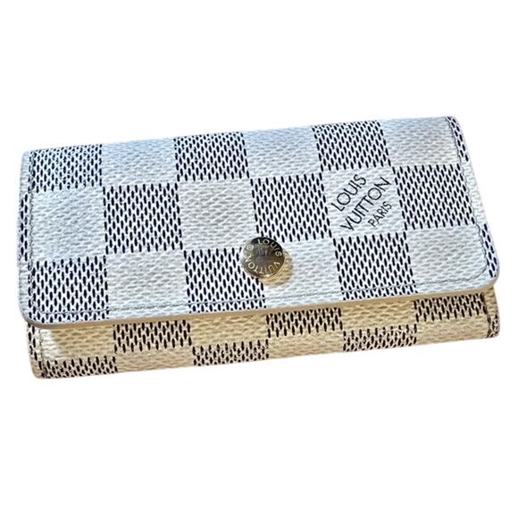 Louis Vuitton Damier Azur 4 Key Holder case - Picture 1 of 9